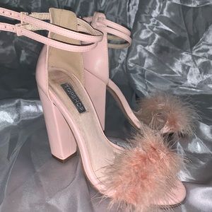 Baby Pink High Heel with Fur